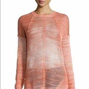 Haute Hippie dyed-mesh sweater.